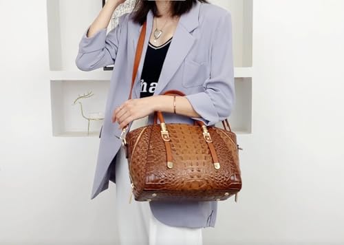 Image of Trendy Crocodile Handbags for Women: Large Capacity Leather Handbag Crossbody Bags with Shoulder Strap Ideal Choice