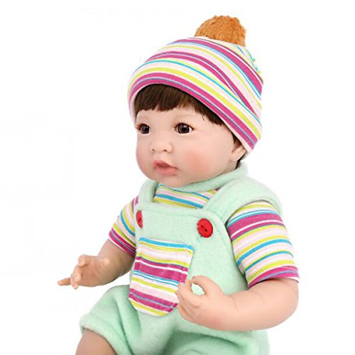Reborn Baby Puppen Handgemachte Lebensechte Realistische Silikon Vinyl Baby Puppe Weiche Simulation 14 Zoll 35 Cm Augen öffnen Mädchen Lieblings Geschenk – Bild 5