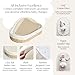 Bebe Bask Premium Baby Changing Basket - Artisan-Crafted Scalloped Rattan - Changing Basket for Baby Dresser - All Accessories Included - Complete Set for Nursery (Natural)