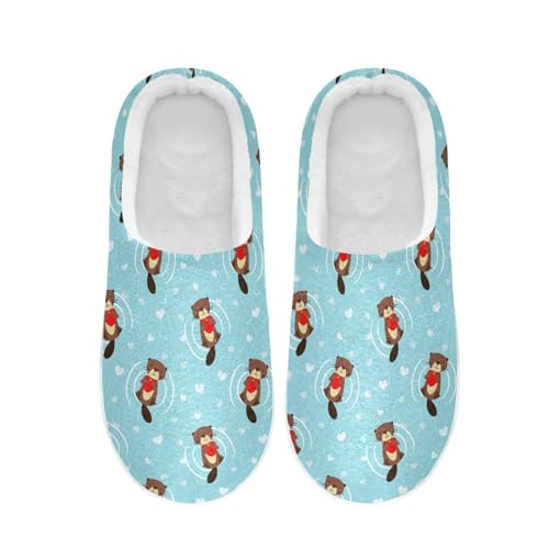 Women's and Men's Fuzzy House Slippers Cozy Memory Foam Slippers Indoor Outdoor Warm Nonslip Family Slippers