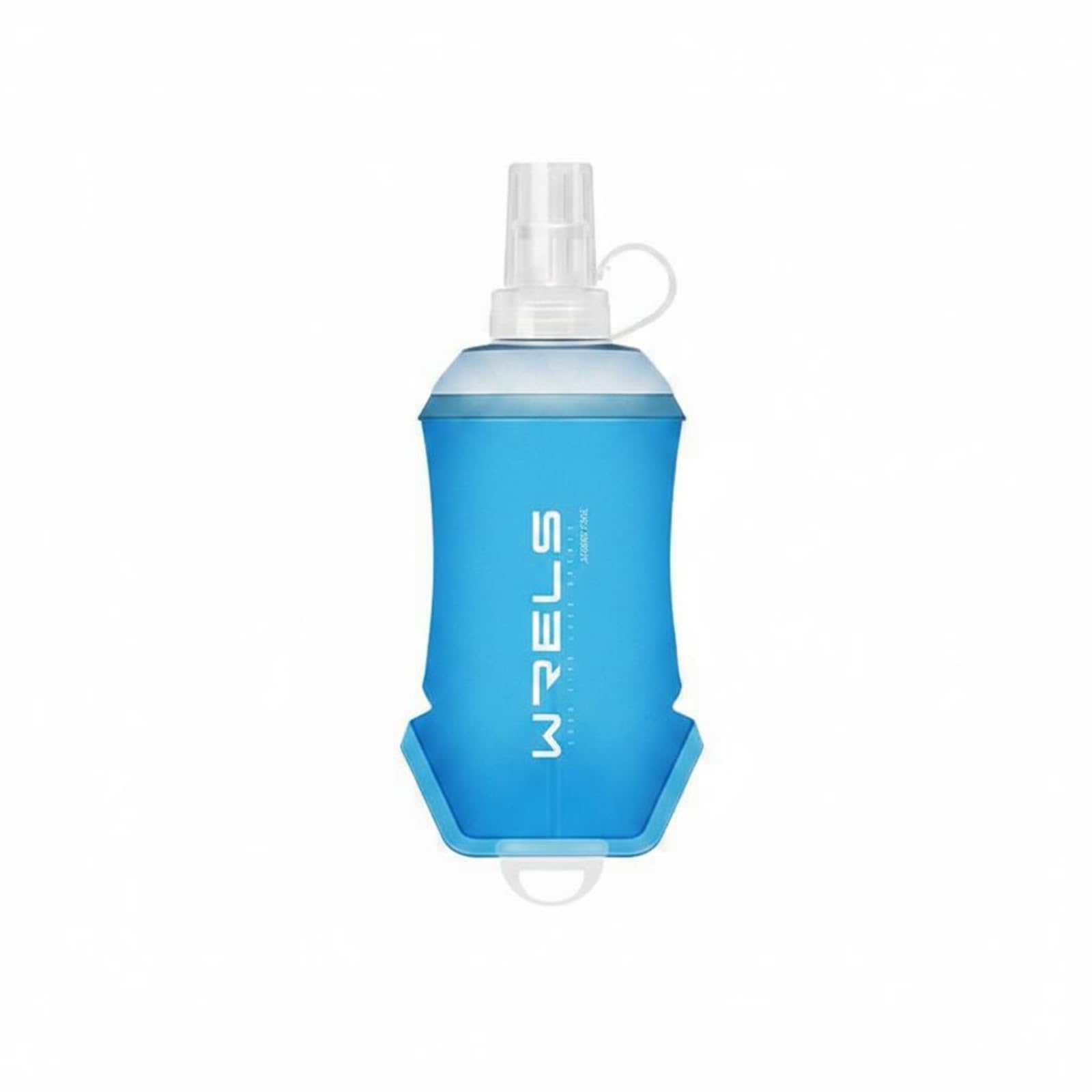 Flexible Soft Sports Water Bottle Textured Grip Foldable Water Bottle Shielded Cap Running Hydration Bottle Hanging Attachment Loop for Runners, Hikers, Hiking, Blue, 200ML-image-35