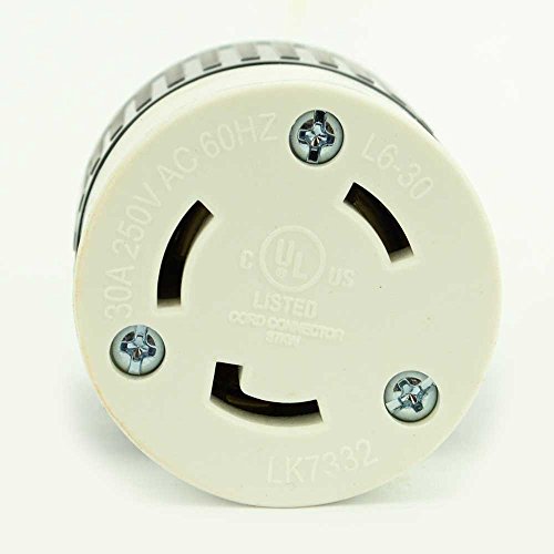 Superior Electric Yga017F Twist Lock Electrical Receptacle 3 Wire, 30 Amps, 250V, Nema L6-30R, Black #TOP1