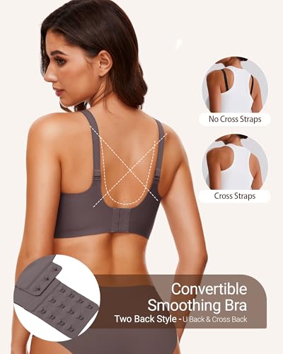 Image of Gailife Smooth Wireless Jelly Bras for Women No Underwire Seamless Push Up Bra Full Coverage Soft Suppor Tshirt Bralettes
