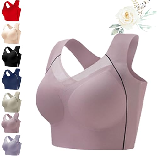 Bra Designed by 70 Year Old Woman, Bra Made by 70 Year Old Grandma, Full Support Breathable Push Up (Pink,5X-Small)