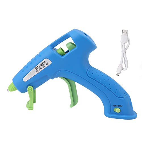 Mini Pistola de Cola Quente Sem Fio Recarregável USB Aquecimento Rápido para Crianças