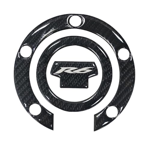Autocollants bouchon réservoir YZF R6 anti-rayures aspect carbone