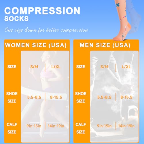 Image of bropite Compression Socks for Women &Men Circulation-Support Knee High Socks 20-30 mmhg-Best for Running,Medical,Nurse,Travel