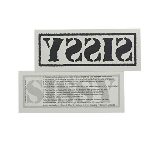 Sello Sissy Tattoo Texto en Negro – Sexy Kinky Tattoo