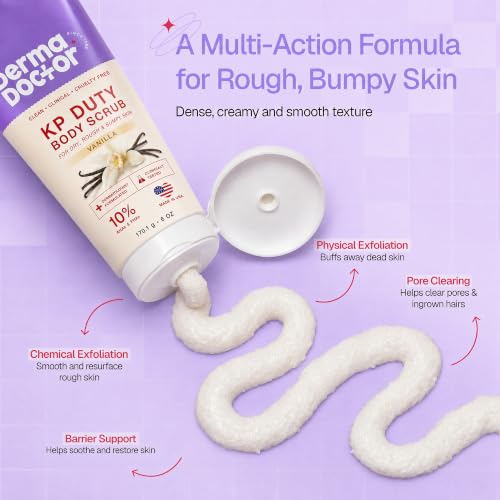 Image of DERMAdoctor KP Bump Eraser Vanilla Body Scrub, Keratosis Pilaris, 6 oz