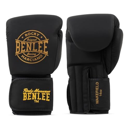 BENLEE Boxhandschuhe aus Leder Wakefield Black/Gold 14 oz