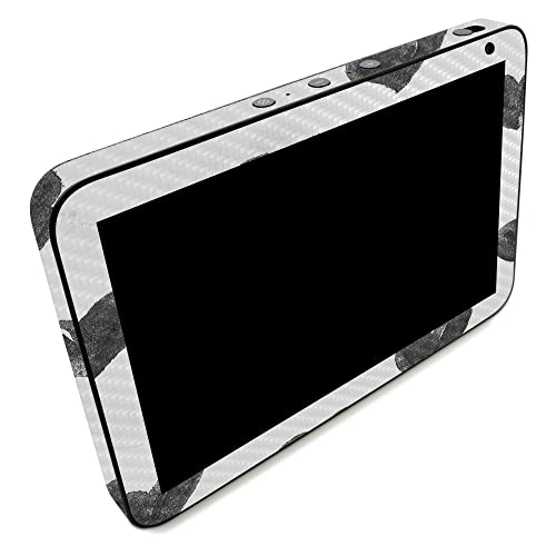 Image of MightySkins Carbon Fiber Skin Compatible with Amazon Echo Show 8 (Gen 2) - Ink Hearts | Protective, Durable Textured Carbon Fiber Finish | Easy to Apply | Made in The USA