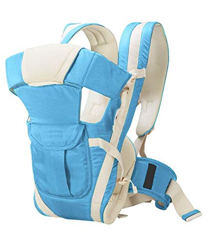 Image of Antil's Baby Carrier Bag /Adjustable Hands Free 4 in 1 Baby /Baby sefty Belt /Child Safety Strip /Baby Sling Carrier Bag /Baby Back Carrier Bag (Sky Blue) Front Carry Facing