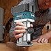 800W Cordless Compact Wood Router Tool for Makita 18V Battery, 6 Speeds Adjustable 30,000 RPM Electric Hand Woodworking Trimmer Palm Router with Edge & Roller Guide, Dust Hood（NO Battery）