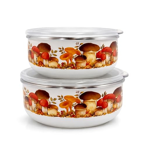 Set de 2 Tazones Ovalados de Aluminio Esmaltado STP GOODS miniatura 1
