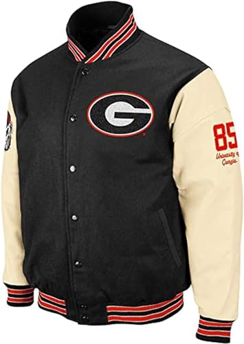 The Leather Jackets Georgia Bulldog Varsity Jacket For Men's2