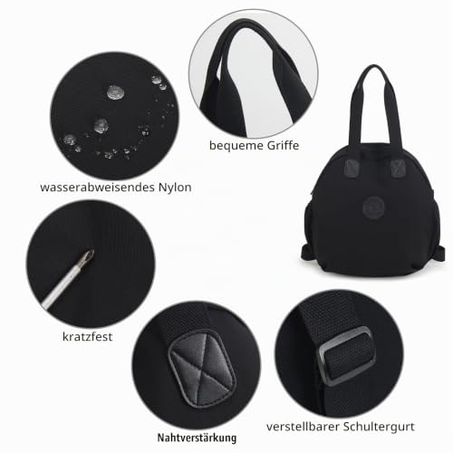 NOTAG Handtasche damen, Große Kapazität Shopper 2 in 1 Rucksack Wasserdicht Nylon Rucksackhandtaschen (Groß)