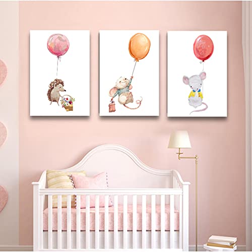 Leuke Baby Dier Foto's Prints voor Kwekerij Muur Decor Meisjes Slaapkamer Speelkamer Decoraties Konijn Muis Egel… - Afbeelding 3