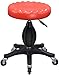 Stołek na kołach Prętówka Podnośnik Obrotowy High Stools Krzesło, Beau Salon Fryzjerstwo Manicure Podnoszenie Krzesła stołki, Regulowana Wysokość 360° Krzesła obrotowe Ergonomiczne stołki-czerwony