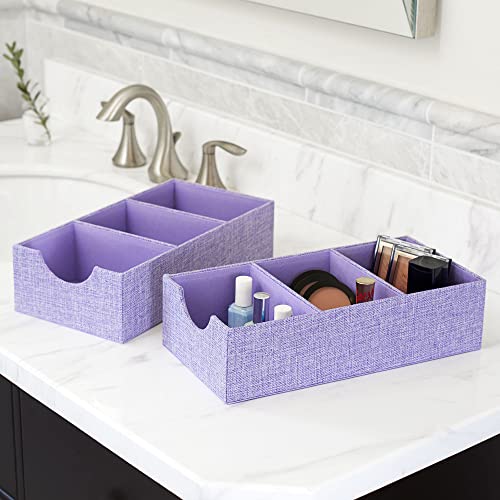Image of Household Essentials Iris-Colored Cardboard Trays with PP Accents, Set of 2