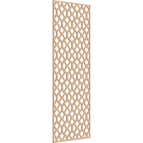 Image of 37 3 /8 inch W x 94 3 /8 inch H x 1 /4 inch T Resort Decorative Fretwork Wood Wall Panels, Hickory