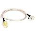 Uxcell a14101000ux0460 Straight SMA Female to 90 Degree TS9 Male Connector RG316 Adapter Cable 30cm 12"