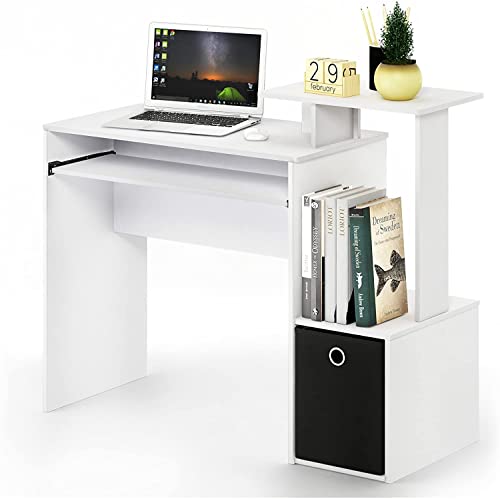 Furinno Econ Multipurpose Home Office Computer Writing Desk, White/Black #TOP3