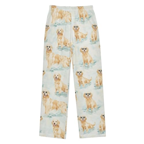 Dog Sunglass Boys Pants Boys Athletic Pants Long Pant for Boywith Pockets Wide-Leg Size 6-14Y