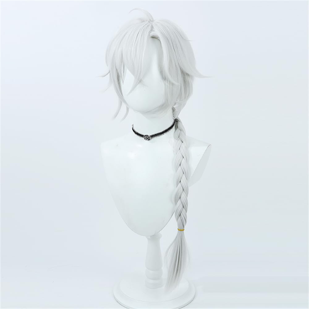 Amazon.co.jp: コスプレウィッグ 葛葉 ホワイト シルバー 耐熱