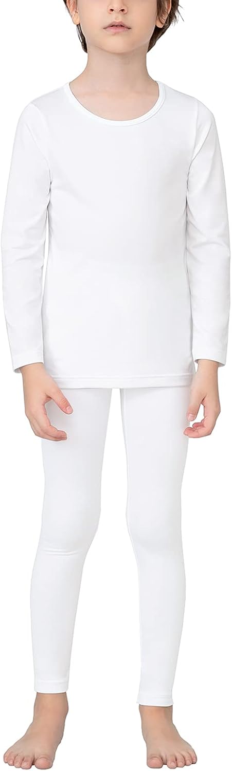 LAPASA Boys Thermal Underwear Set, Fleece Lined Kids Long Johns Lightweight Winter Base Layer Top & Bottom (Thermoflux B03): Clothing, Shoes & Jewelry
