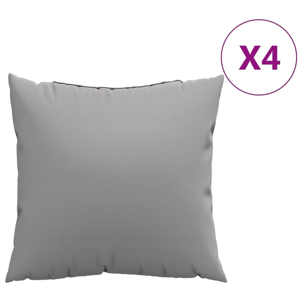 Cuscini per Divano 4 pz Grigi 50x50 cm in Tessuto,Cuscini per Divano,Cuscini da Giardino,Cuscini Sedie,Cuscini per Divano Esterno-360382