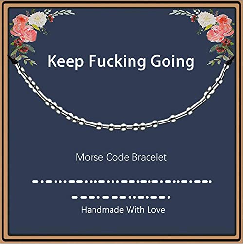 Image of morniface Morse Code Bracelets for Women, Inspirational Gifts Jewelry Girls Birthday Graduation Gifts for Her Best Friends