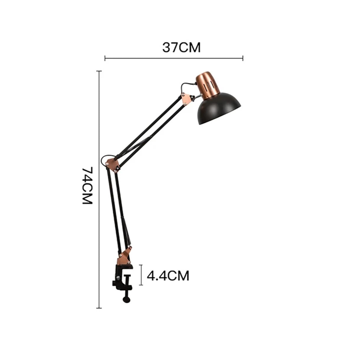 LED Lampe de Bureau, Lamp de Table, Lampe avec Pince d'architecte, USB Lampe Lecture pour Chambre Livre, Deco Bureau (noir)