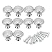 YYDFPIIA 10pcs Mini Round Cabinet Drawer Knobs Stainless Steel Hand Puller Knobs for Home Furniture Door Hardware Pulls Handles