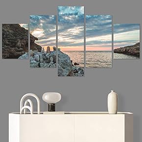 SIGNWIN 5 Panel Canvas Wall Art Modern Art...