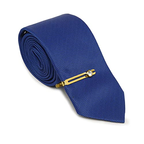Image of MUTAQINOTI Mens Woven Premium Silk Necktie Suit Accessories Set With Pocket Square Cufflinks Brooch Golden Tie Pin (TEGP2)