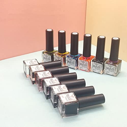 NashlyNails ICEGEL Marble Liquid, Watercolor Polish (MA-04 Red)