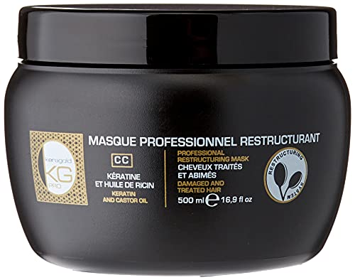 Keragold Pro Masque Cc À La Kératine/Huile De Ricin , Noir 500 Ml (Lot 1)