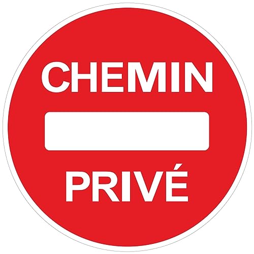 Panneau de Sécurité Rond Diamètre 24cm pour Chemin Privé