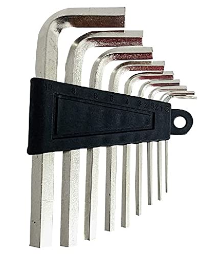 HAKIMI Hex Allen Key Set Wrench Set of 9pcs for General and Profession Use (1.5mm - 10mm)
