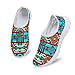 Dolyues Aztec Boho Damen Slip On Wedge Freizeitschuhe Pferd Hai Totenkopf Blumen Mesh Ultra Leicht Walking Sneakers, Traumfänger mit Azteken-Federn, 38 EU