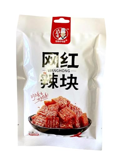 学偉小馬哥 ラーティアオ 70g 【 網紅辣棒 網紅面筋 網紅辣塊 網紅辣絲 大辣片 】 小馬哥 辣條 辣条 小马哥 辣条 (2袋, 学偉小馬哥【網紅辣塊】)