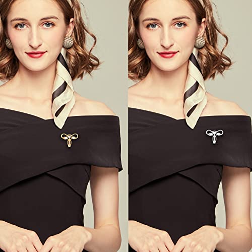 Image of Fashion Pearl Brooch, Sweater Shawl Pearl Pin, Elegant and Fashionable, Enhance your Temperament, Suitable for a Variety of Occasions to Wear(2PCS)