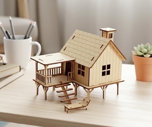 StonKraft Wooden 3D Puzzle Beach House - Home Decor, Construction