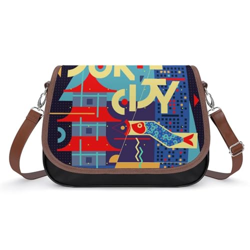 Sac à main pour femmes ville en cuir imperméable style chic japon