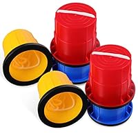 BESPORTBLE 3 Pairs Plastic Bucket Stilts for Kids: Non-Slip Rubber Base, Adjustable Anti-Tear Rope - Ideal for Balance and Coordination Games