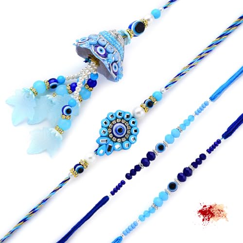 Image of To The Nines Bhaiya Bhabhi Rakhi Set with 2 Rakhi for Kids and Greeting Card