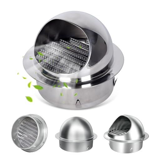 Grille d'échappement ronde inox contre l'humidité du sèche-linge - 2