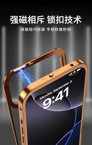 Coque iPhone 17 Pro Max magnétique cadre métal antichoc noir - 6