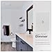 GE Single Pole Dimmer Toggle Switch, On/Off/Dim Settings, for Dimmable LED, CFL and Incandescent Bulbs, DIY Project, UL Listed, White, 18025