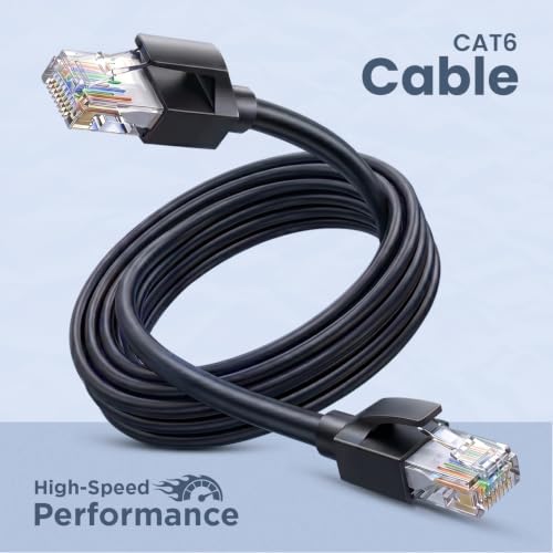 Image of UNIGEN CAT6 LAN Cable | 5Meter Length | Up to 10Gbps High-Speed Ethernet Network Cable with RJ45 Connectors, Pure Copper Conductors, Durable PVC Jacket for Router, PC, Laptop, Smart TV, Gaming Console